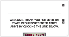 Desktop Screenshot of abbeyanns.com